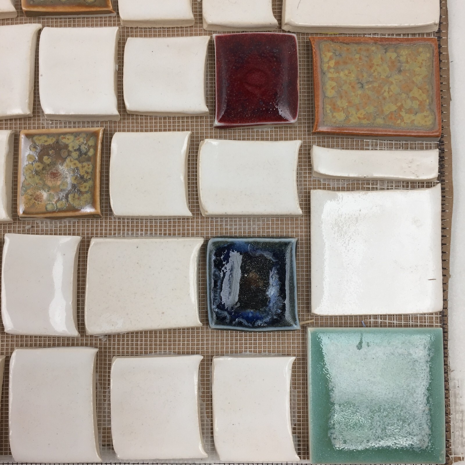 Handmade Tile Mosaic Panel Backsplash 1/4″ Thick, 11.5″ x 17.5″ Mounted On Mesh