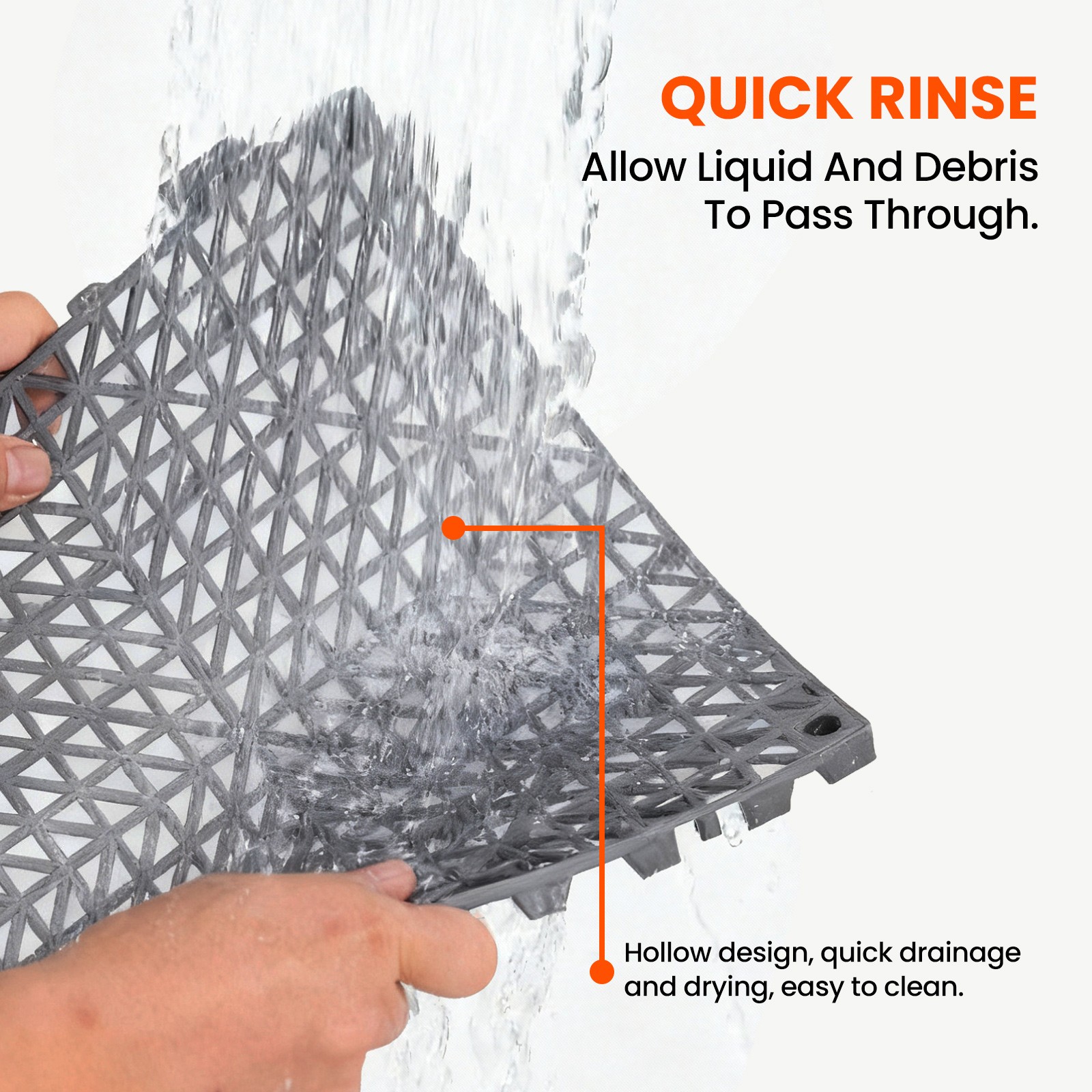 NAIZEA Interlocking Tile Drainage Tiles 12″x12″ Splicing Floor Tiles 24/36/50PCS