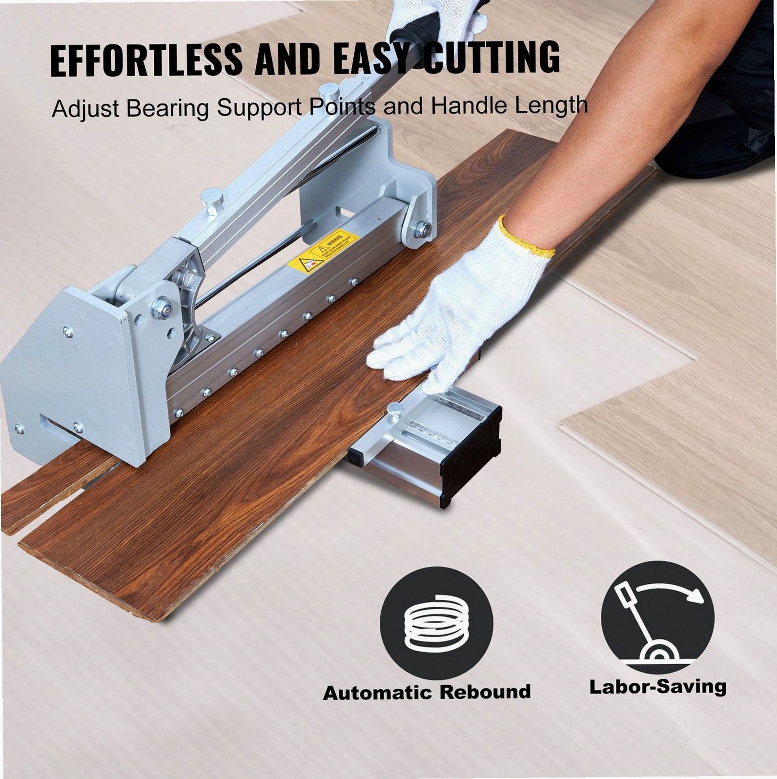 13in Flooring Cutter, 0.47in Cut Depth for Vinyl SPC WPC