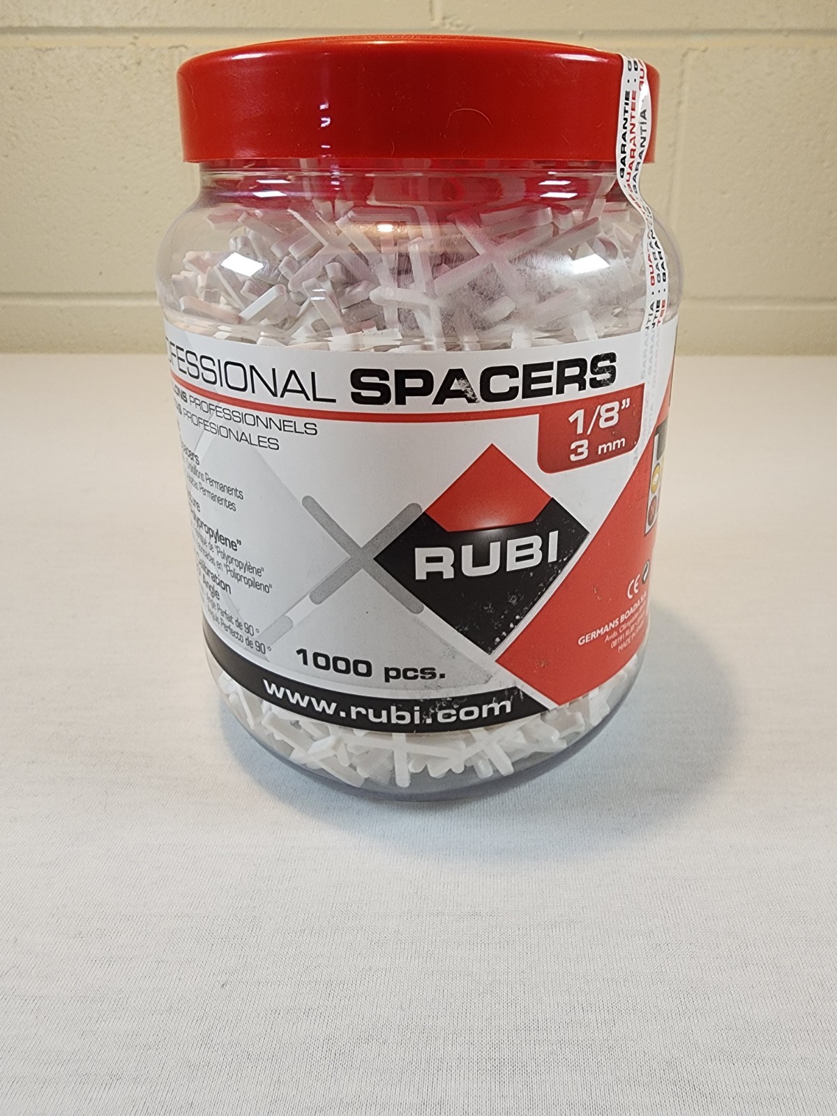 1/8″ Inch 3mm Tile Spacers, Rubi T Spacers (1,000 Pack) 1/8″ 3mm Joint Spacers W