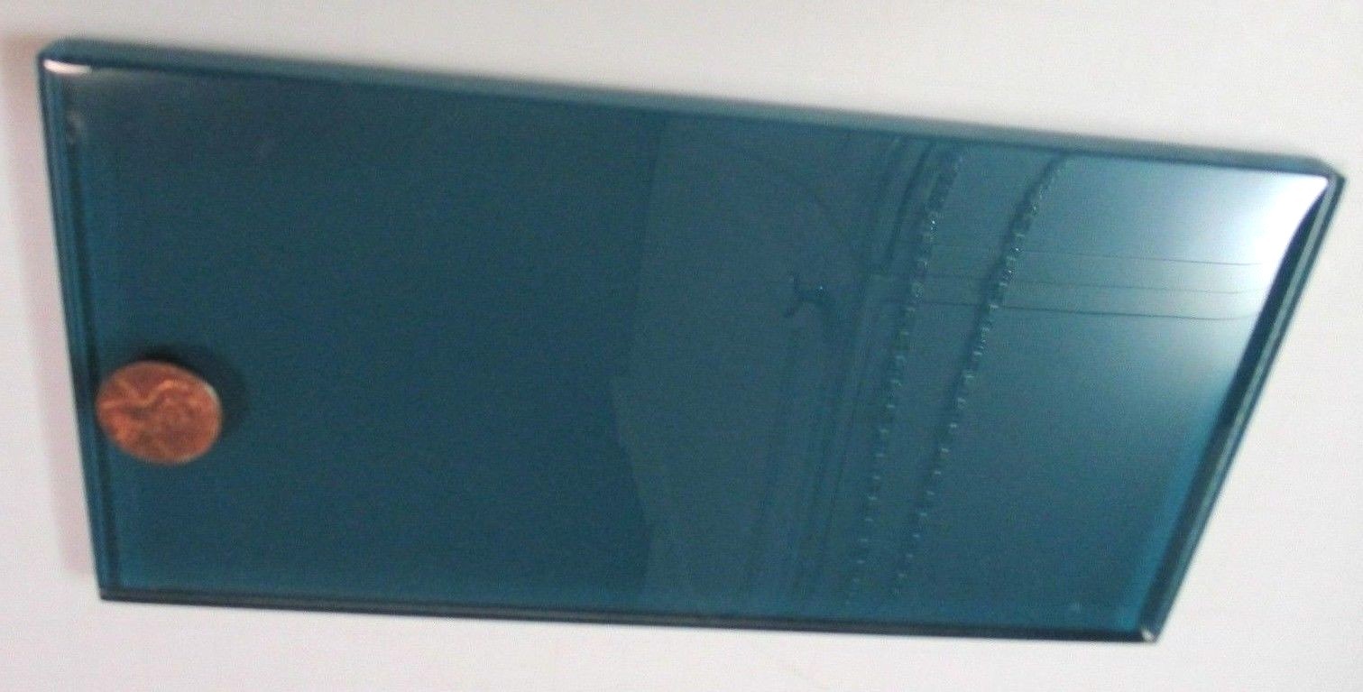 1 Subway Glass Wall Tile 7-3/4″ Aqua Blue / Teal Green Gloss Backsplash Accent