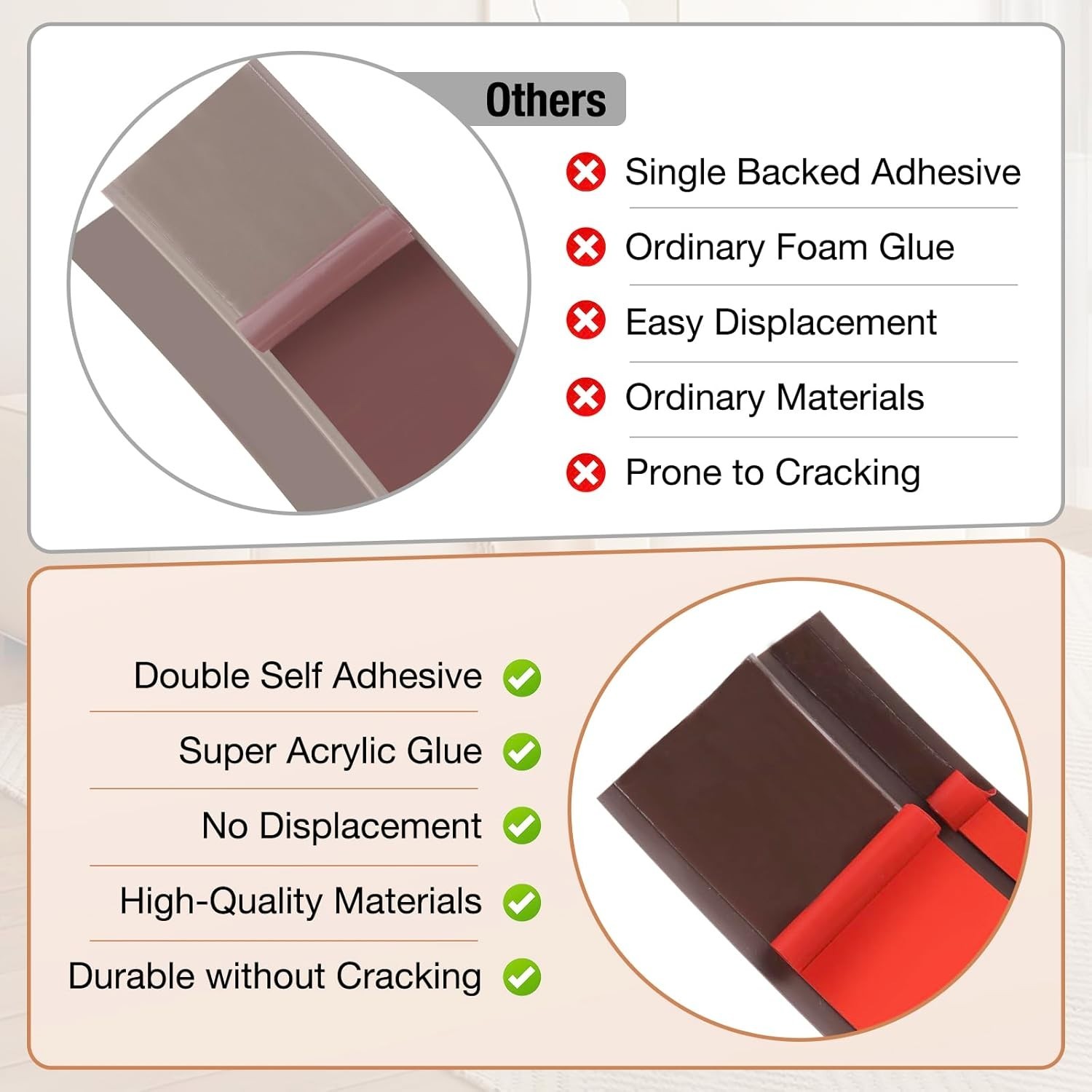 Easy Install Deep Brown Floor Transition Strip – 1/5″ to 2/5″, 3.3ft PVC Design