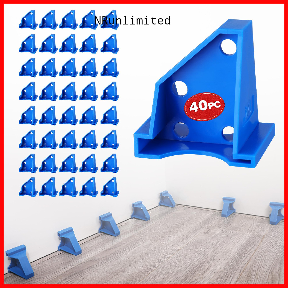 Workpro 40-Pack Floor Spacers 2 In 1 Laminate Flooring Spacers 1/2 1/4 Gaps
