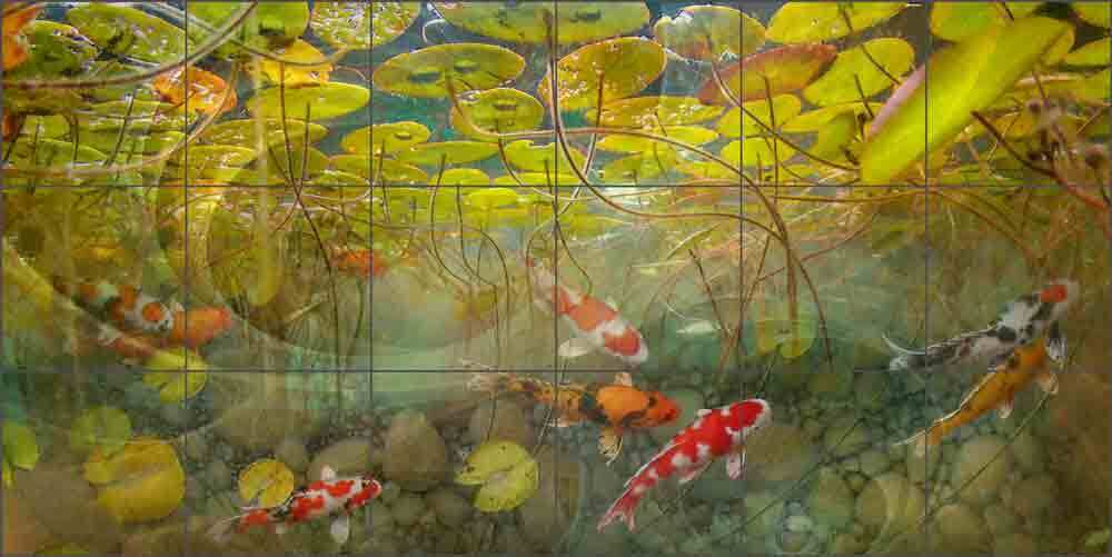 Koi Fish Tile Backsplash Steve Hunziker Sea Life Art Ceramic Mural OB-SH844