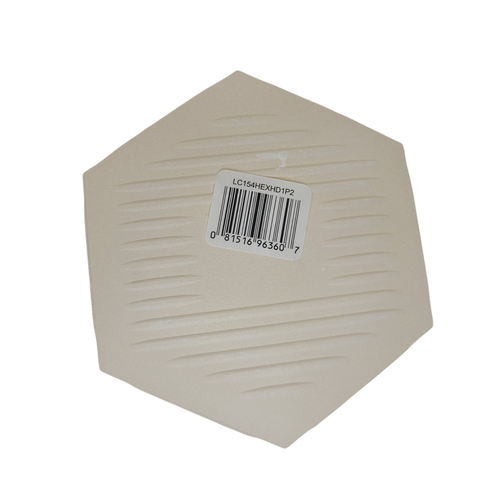 White Ceramic Wall Tile Hexagon Vintage Subway Mid Century Modern Glossy Rippled