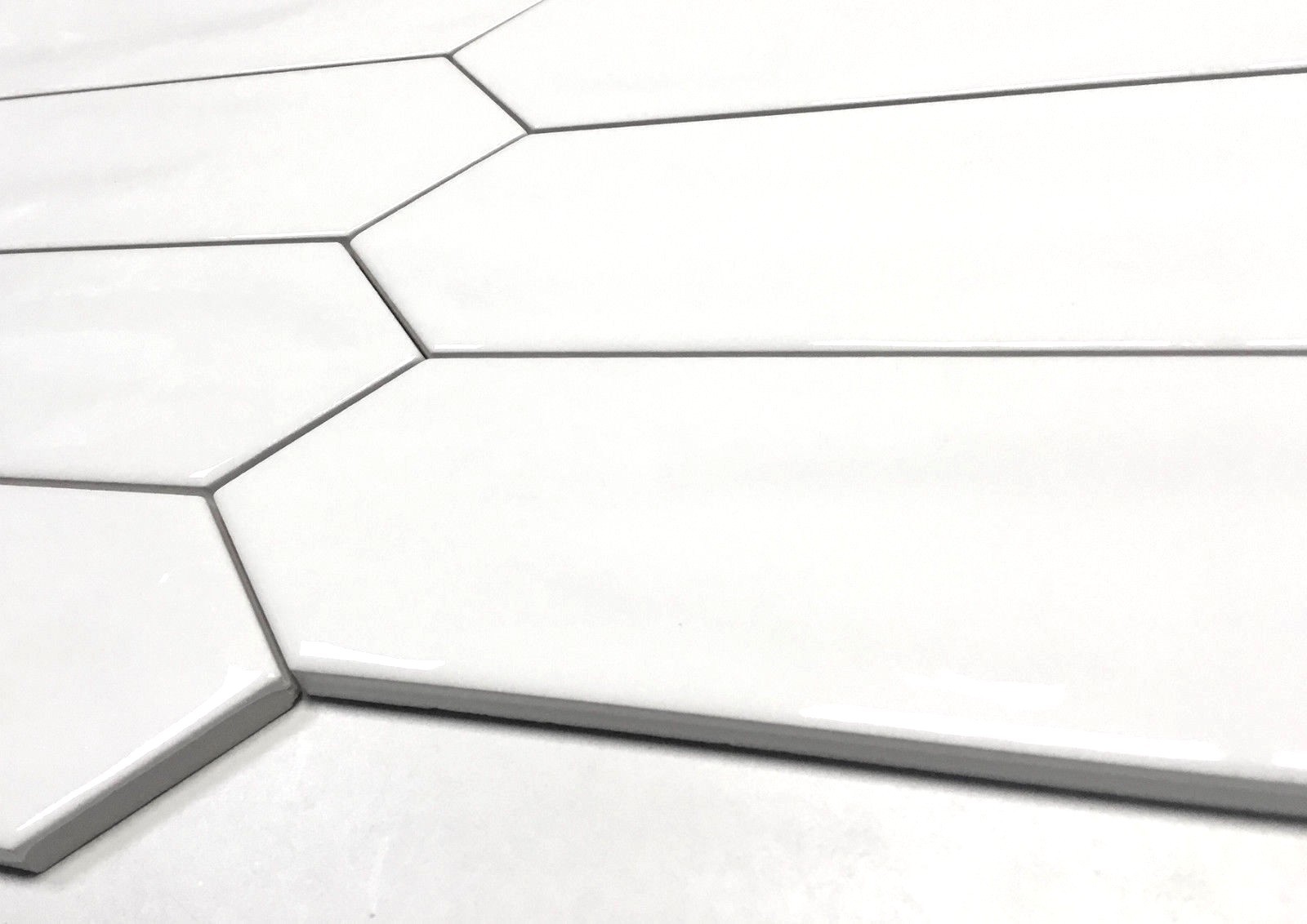3×12 Modena Collection White Glazed Ceramic Tile Backsplash Decor Wall BOX OF 20