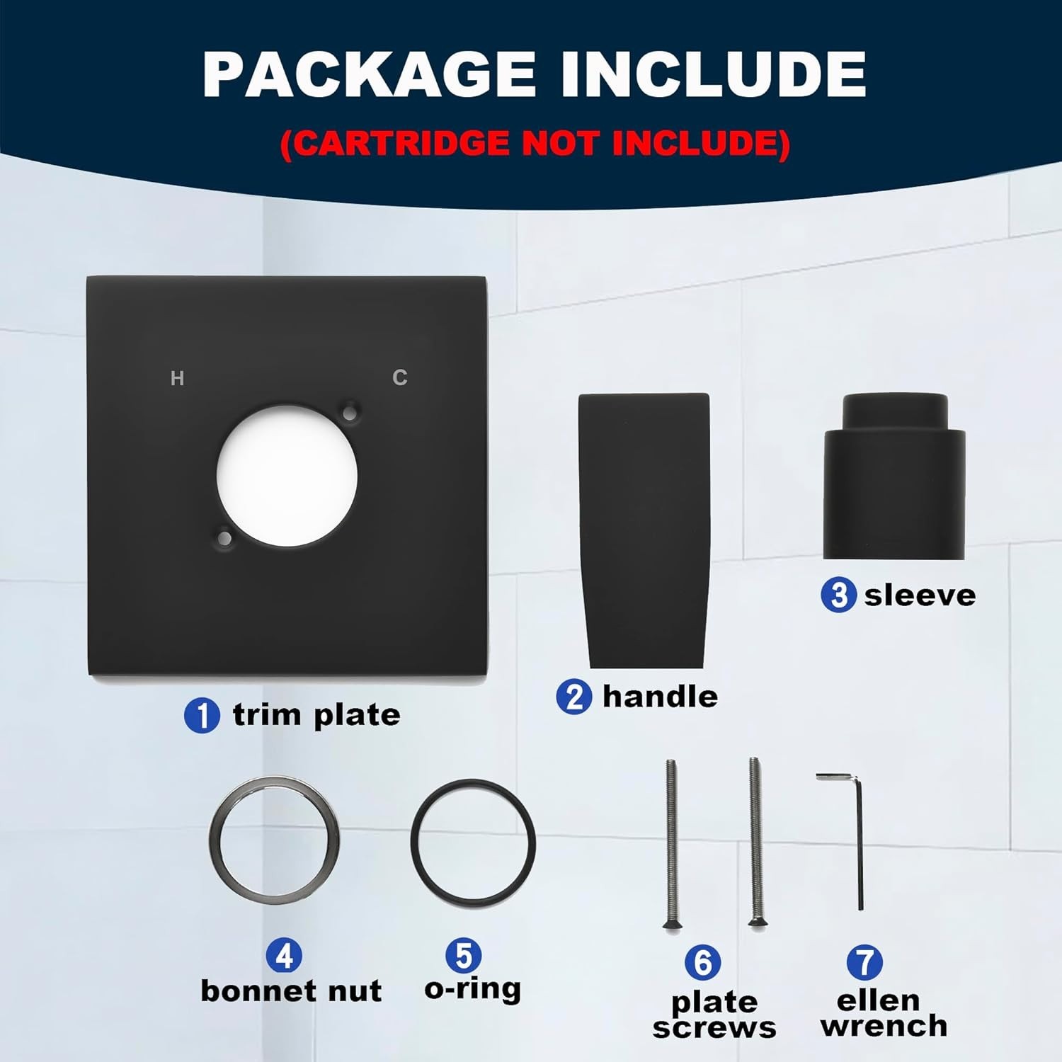 Replacement for Delta 13/14 Series Shower Valve Trim Kit, Black Matte