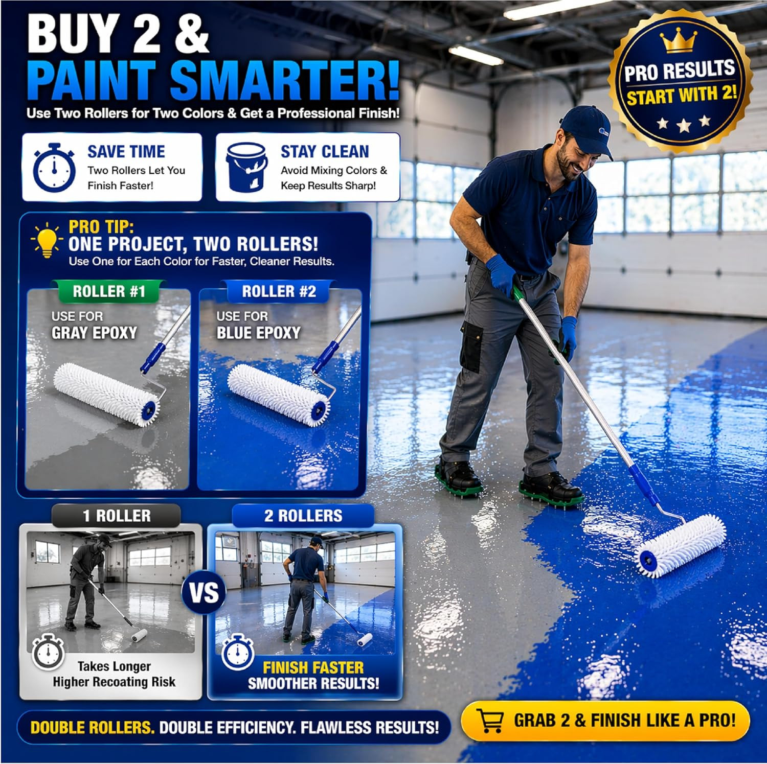 Premium Epoxy Shoes Spikes & 9 Inch Spiked Roller for Self Leveling Compound