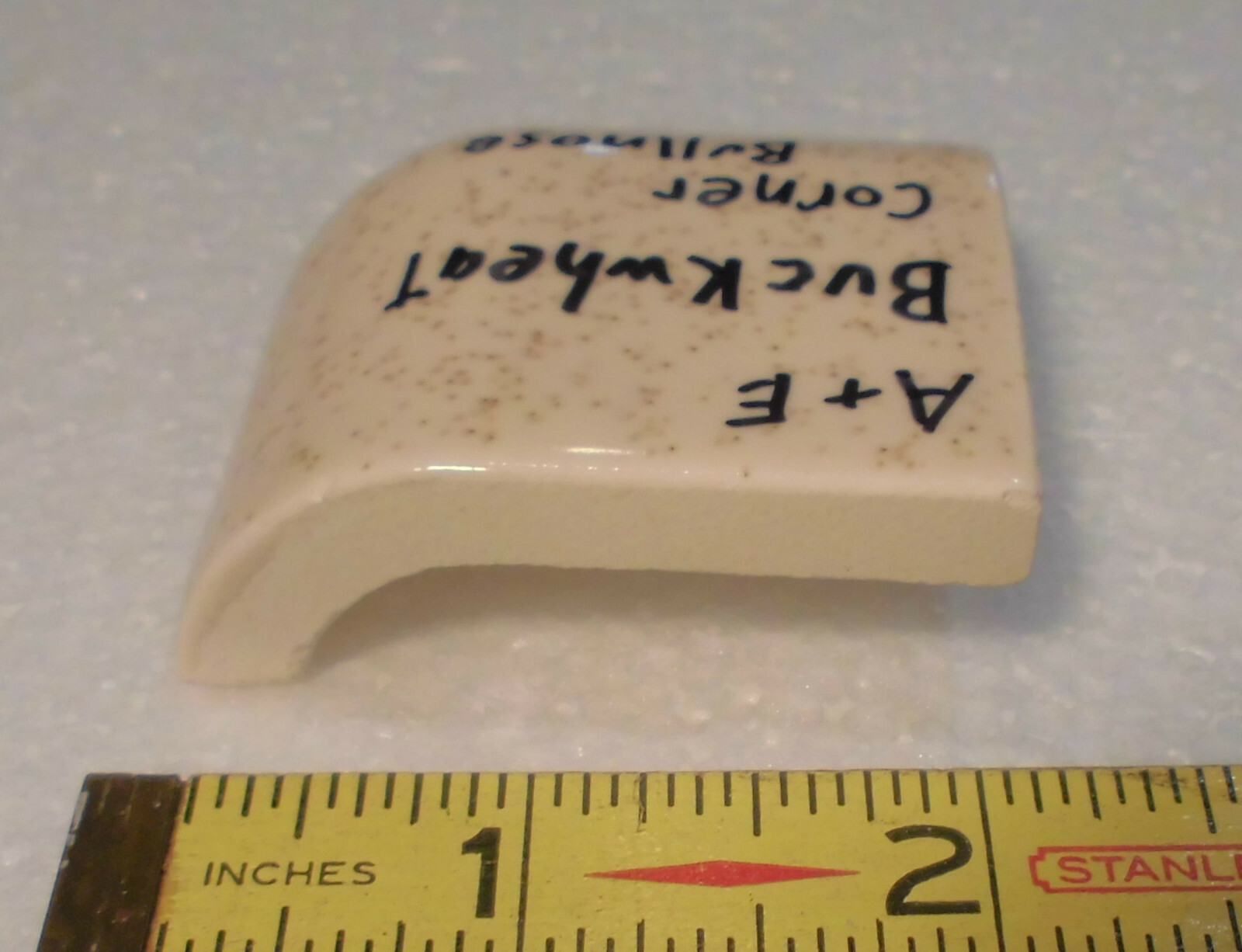1 pc. Buckwheat Ceramic Bullnose Outside Corner Tile 2″ X 2″ American Olean
