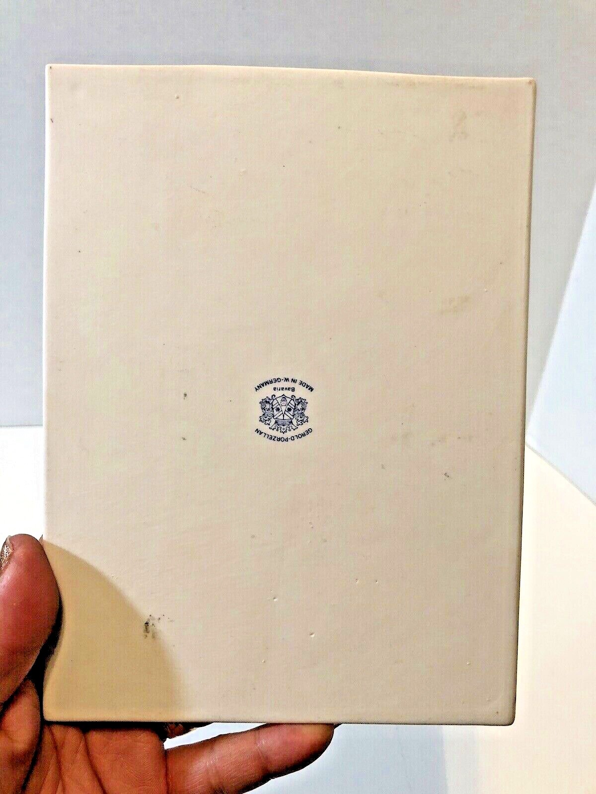 Vintage Gerold Porzellan Rare Fine Porcelain Bavaria W-Germany Art Tile 7.5″x6″