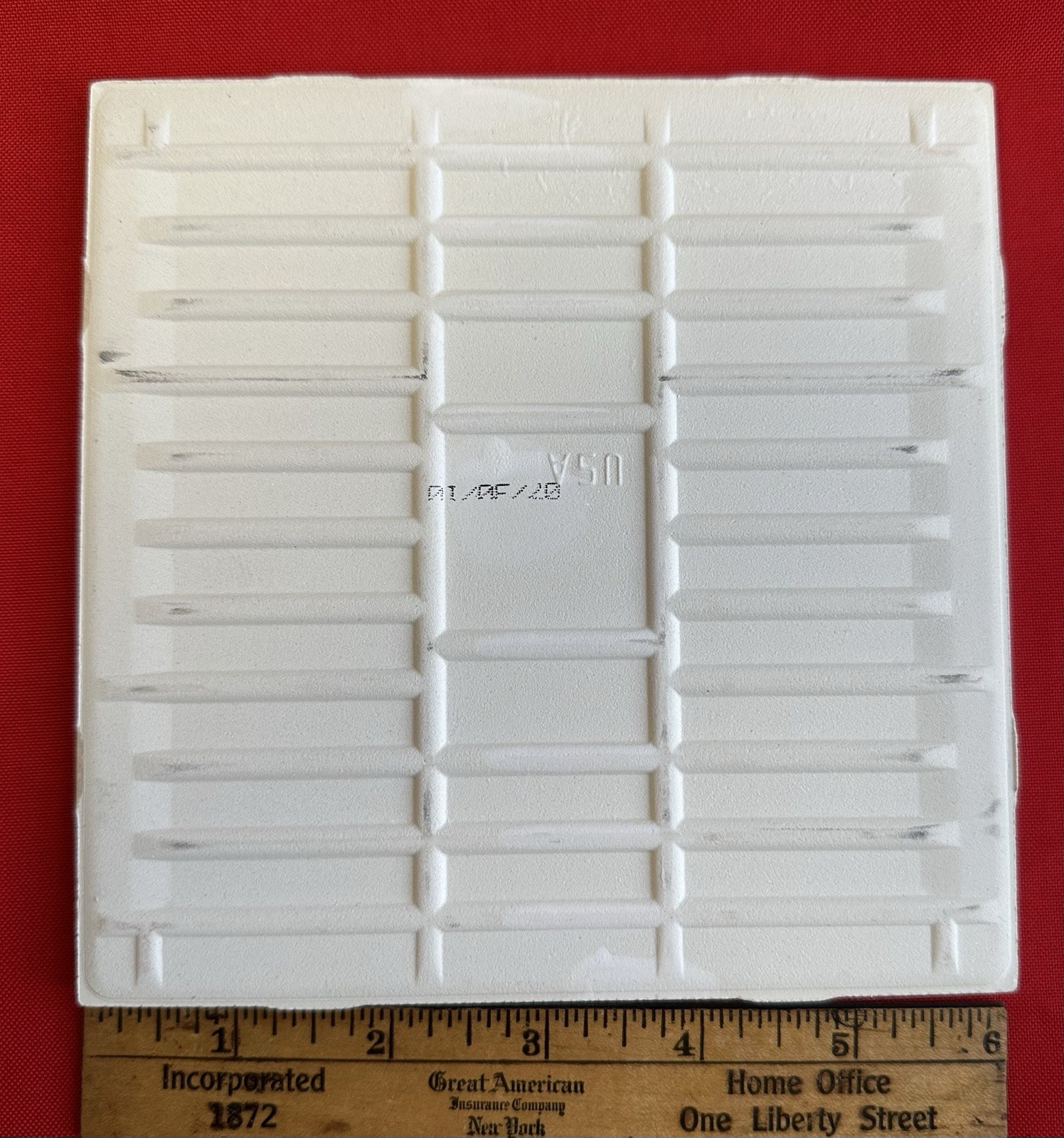 1 pc. 6″ X 6″ Gloss Biscuit: 6″ X 6″ Ceramic Tile #91 by American Olean, NEW