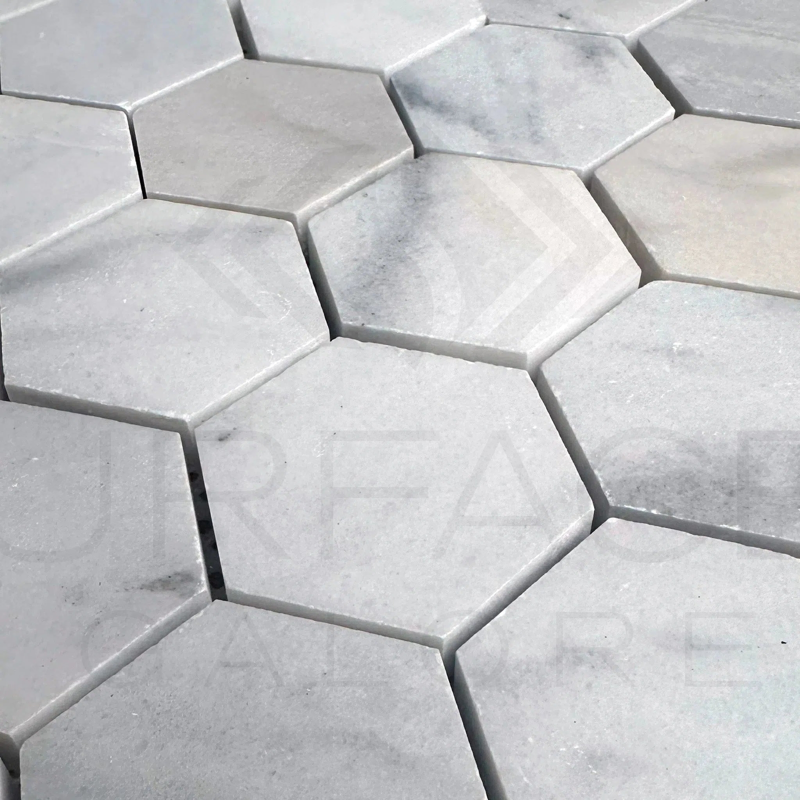 White Marble 2 inch Hexagon Honed Mosaic Tile 45 Sq.Ft. $6.66/Sq.Ft.