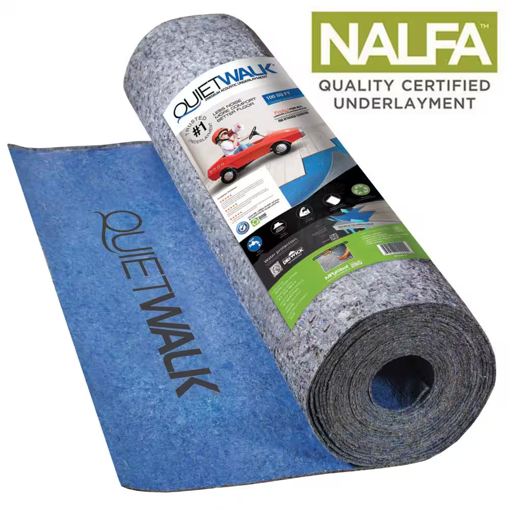 360 Sq. Ft. 6 Ft. X 60 Ft. X 3 Mm Underlayment with Sound and Moisture Barrier f