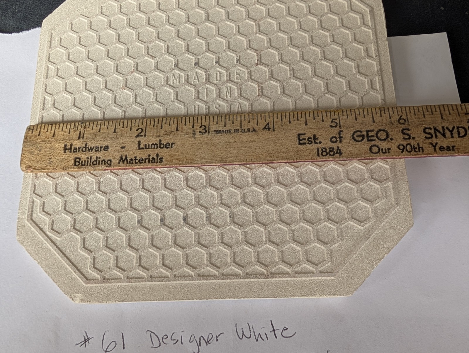 2 pc American Olean Vintage Ceramic Tile 6″ Designer White Octagon #61 Original
