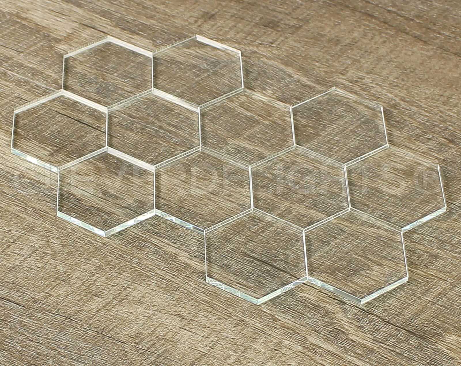 2 Inch Clear Hexagon Glass Tiles – 10 Pack – Art Craft DIY Home Transparent M…