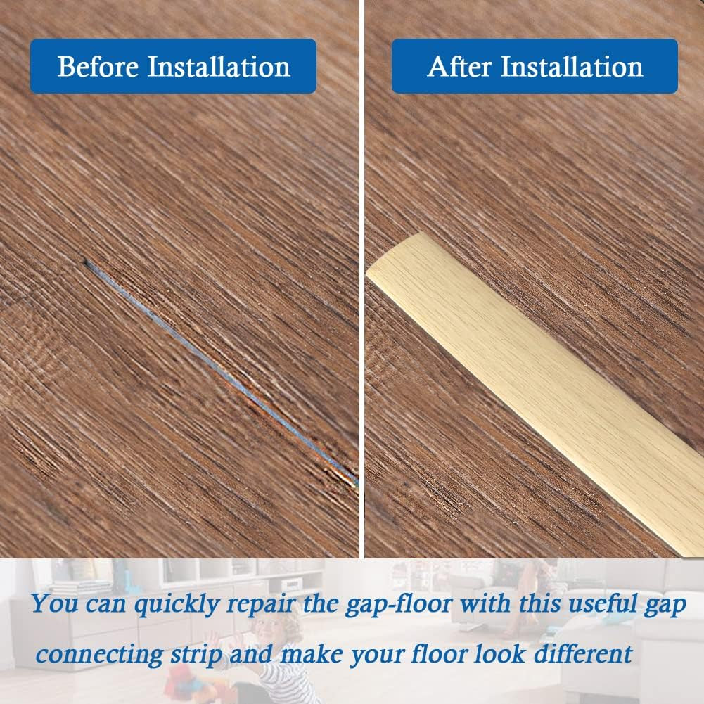 Floor Transition Strip Self Adhesive Floor Cover Strips Laminate 1.57″ Wide Viny