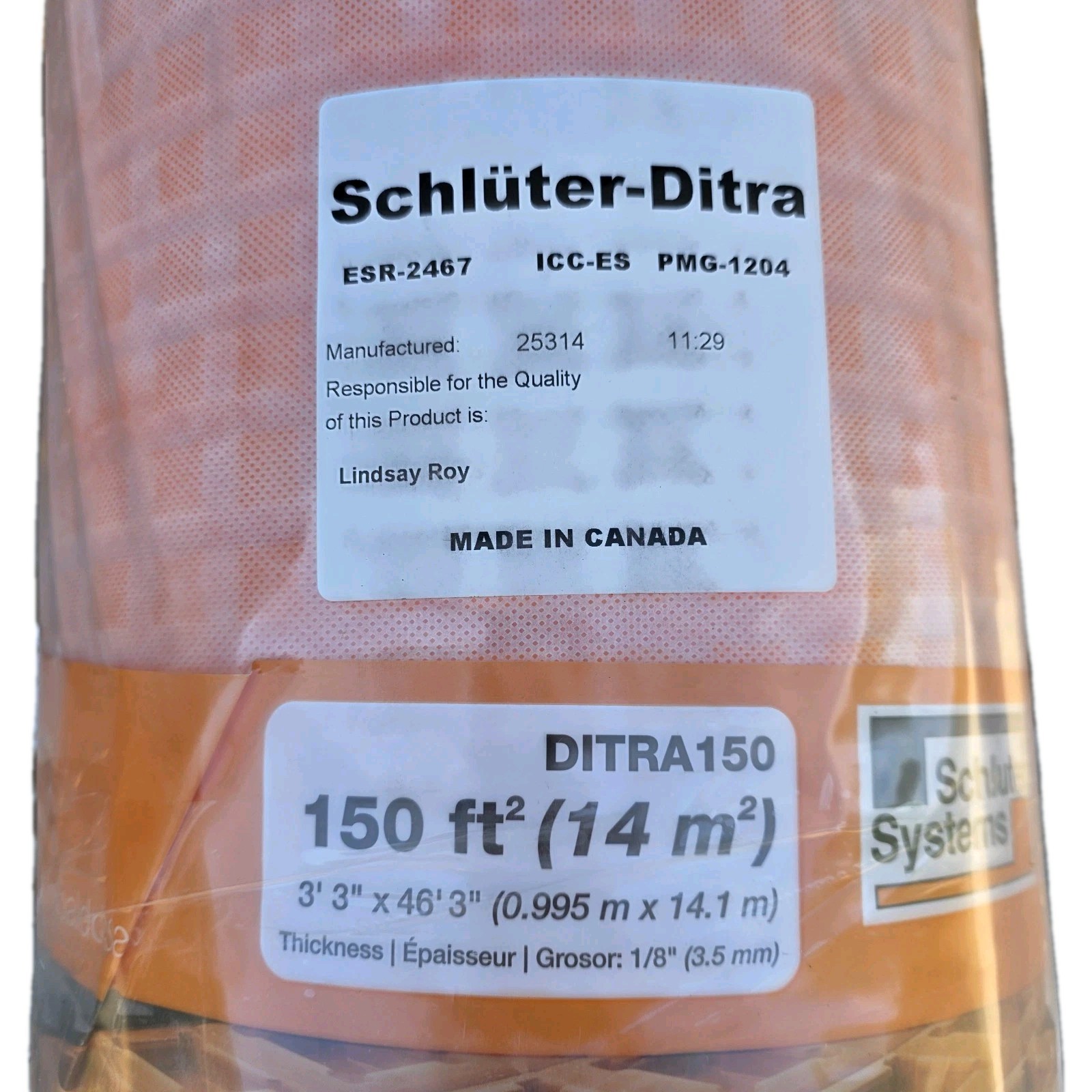 Schluter Ditra 150 sq. ft. 3 ft. 3 in. x 45 ft. Uncoupling Membrane DITRA150