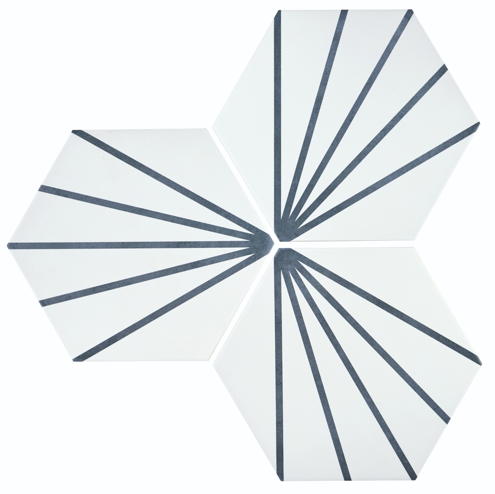 Industry Tile 9×10 Palm Bays Hexagon Light Blue Porcelain Tile (8.08 Sq. ft/Box)