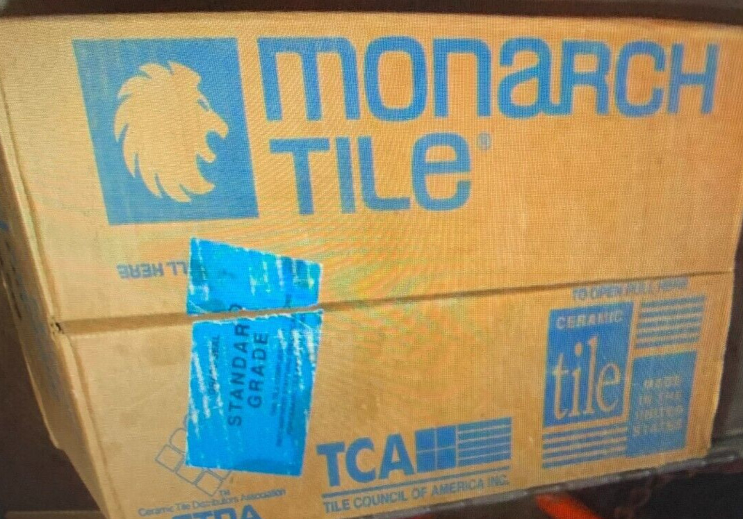NEW Vintage Monarch Ceramic Tile MTF 6″ X 6″ Bright White Gloss