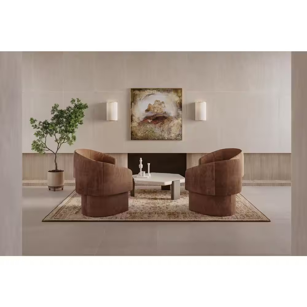 Thaddeus 24 In. X 48 In. Matte Porcelain Decorative Tile in Almond (15.5 Sq. Ft.