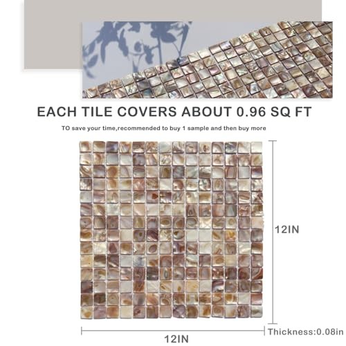 Mother of Pearl Mosaic Tile for Kitchen Backsplash Bathroom Wall 10 Colorful