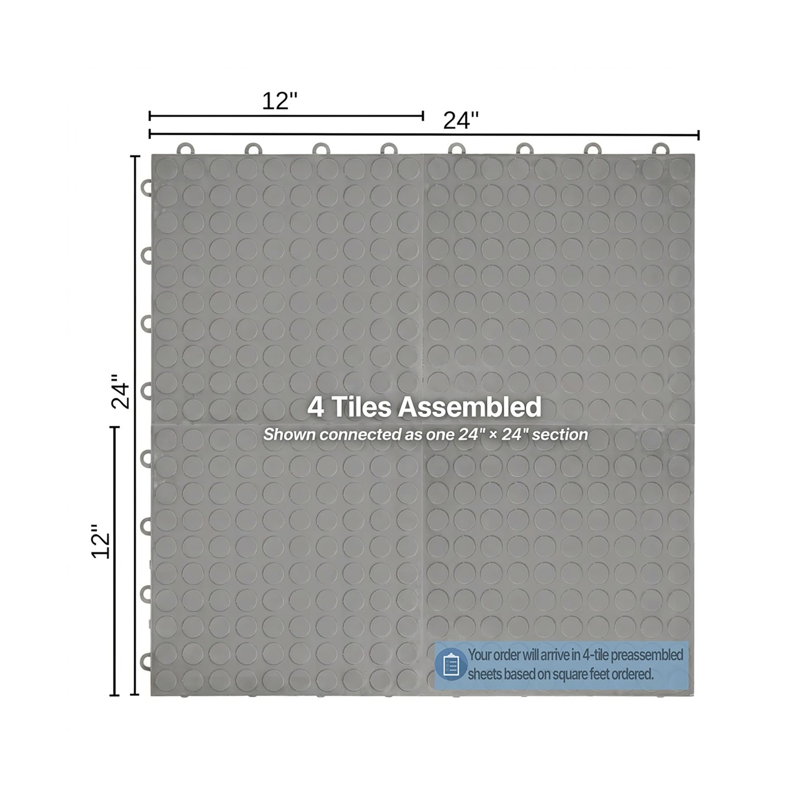 IncStores Nitro Tiles by FlooringInc 12″ x 12″ Interlocking Garage Floor Tile…
