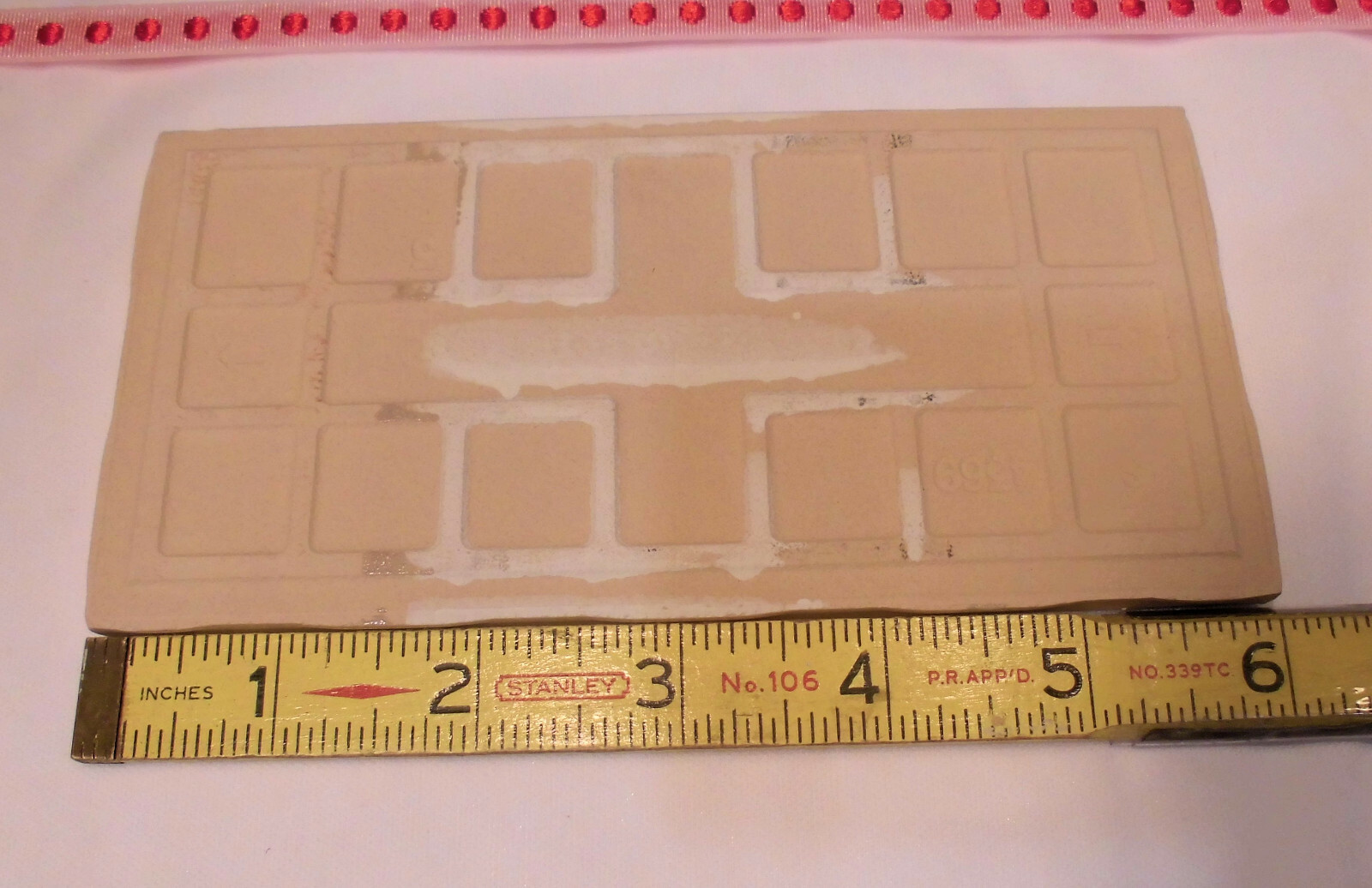 1 pc. Fawn Beige: 3″ X 6″ Glossy Bullnose Ceramic Tile: New Stock, Made USA