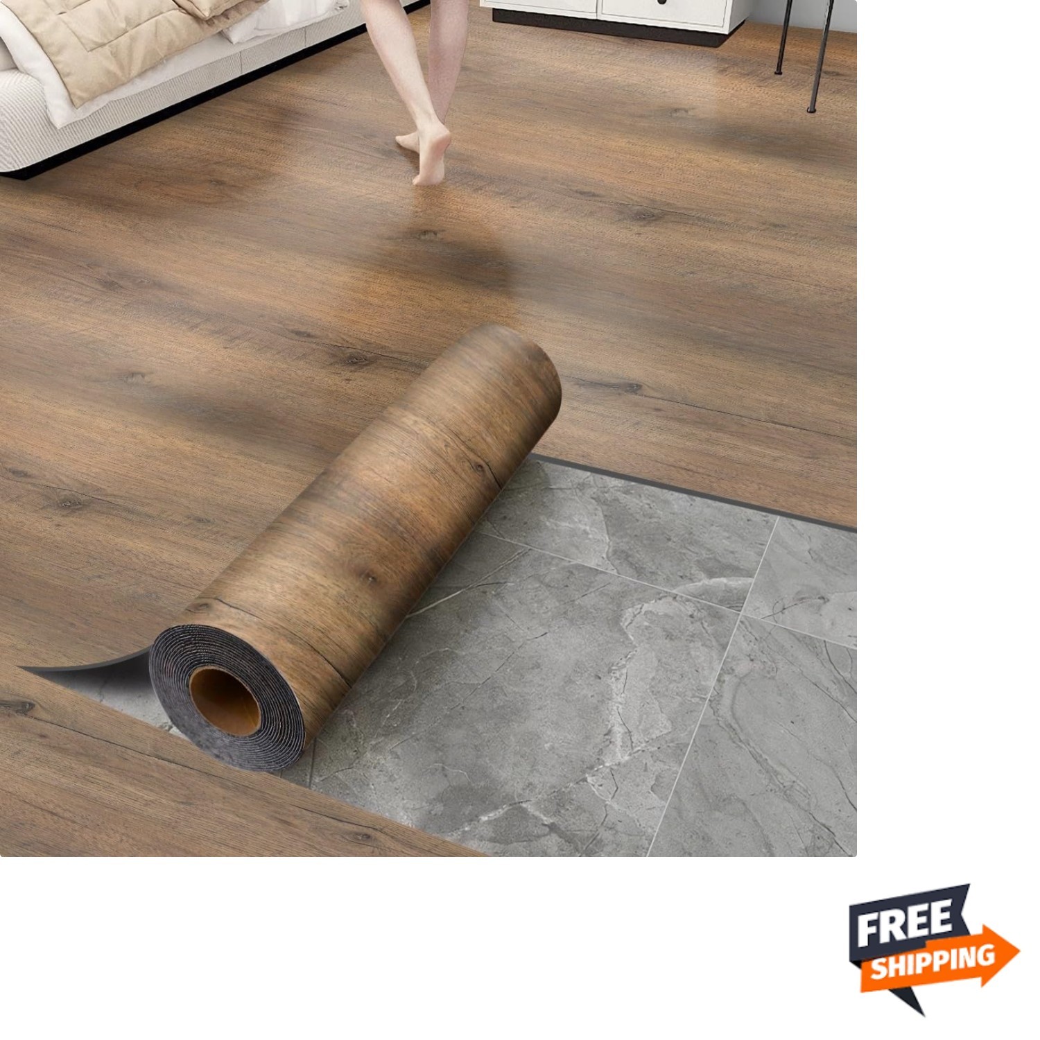 Luxury Thicken Wood Grain Peel and Stick Floor Tiles Self-Adhesive Vinyl Floo…