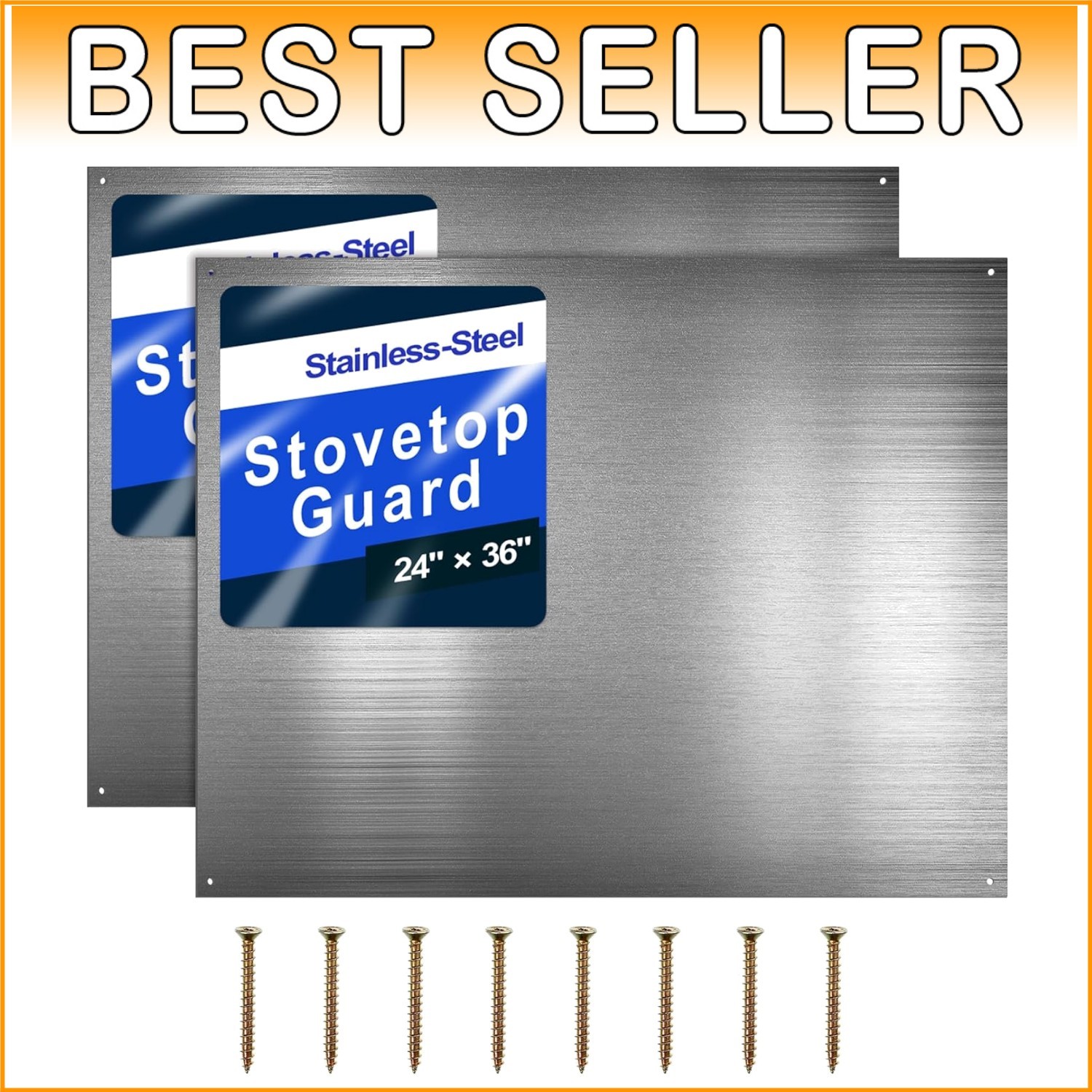 Elegant 24″ x 36″ Stainless Steel Reversible Backsplash for Kitchen Protection