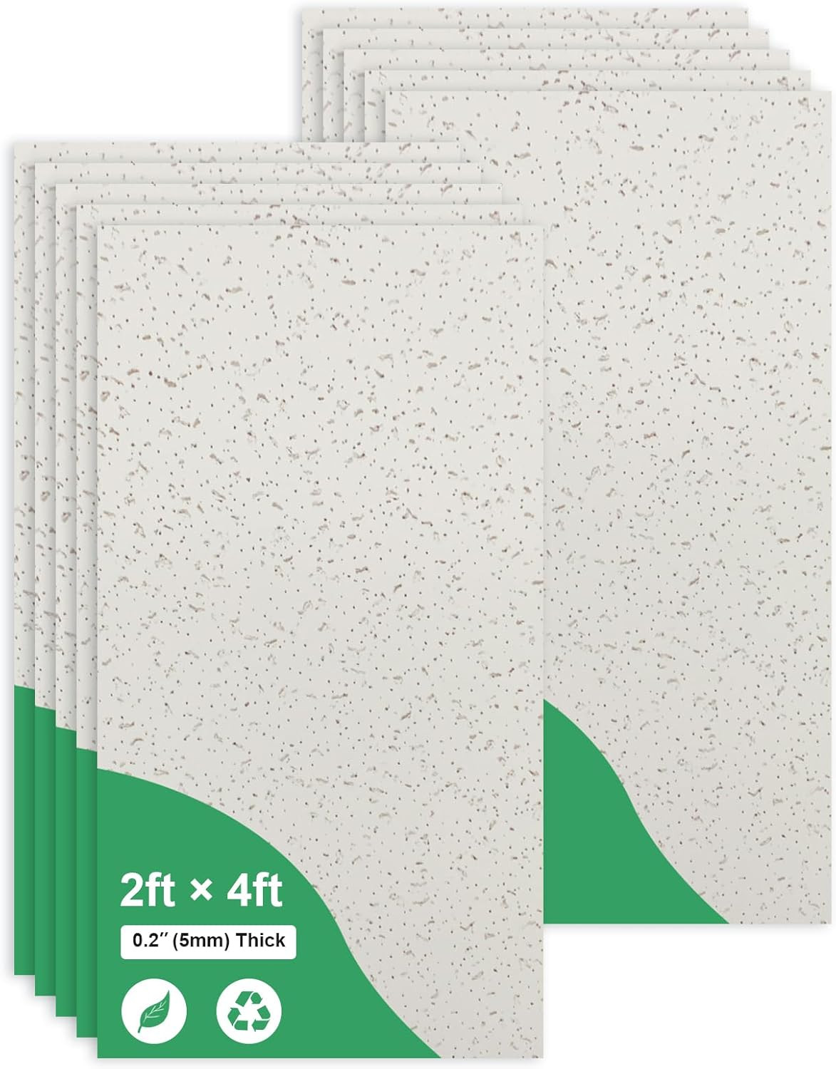 Uv-Printed PVC Drop Ceiling Tiles 2X2 Ft – Waterproof, Washable and Fire-Rated –