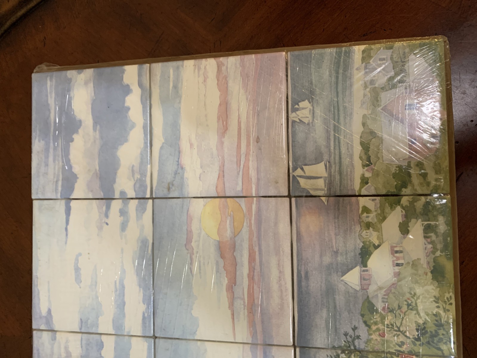 Paul Brent Art Wall Tile Mural Seaside Lighthouse Ceramic Backsplash 12 Set New