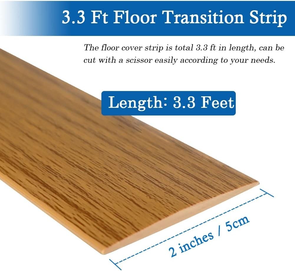 Floor Transition Strip Self Adhesive Floor Cover Strips Laminate 2″ Wide Viny…