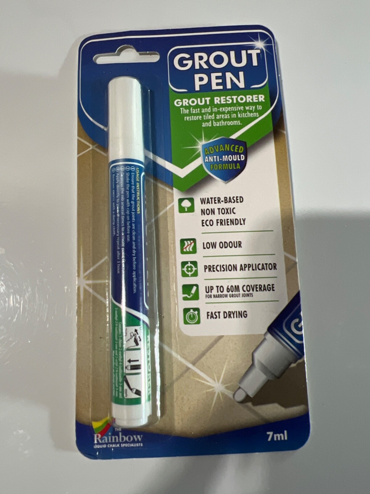 Grout Pen White Tile Paint Marker: Waterproof Tile Grout Colorant and Sealer Pen