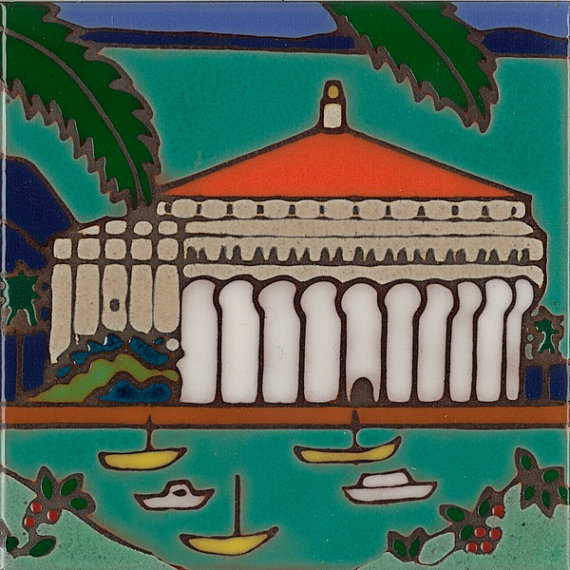 Ceramic Tile Catalina Casino wall decor hot plate installation backsplash mural