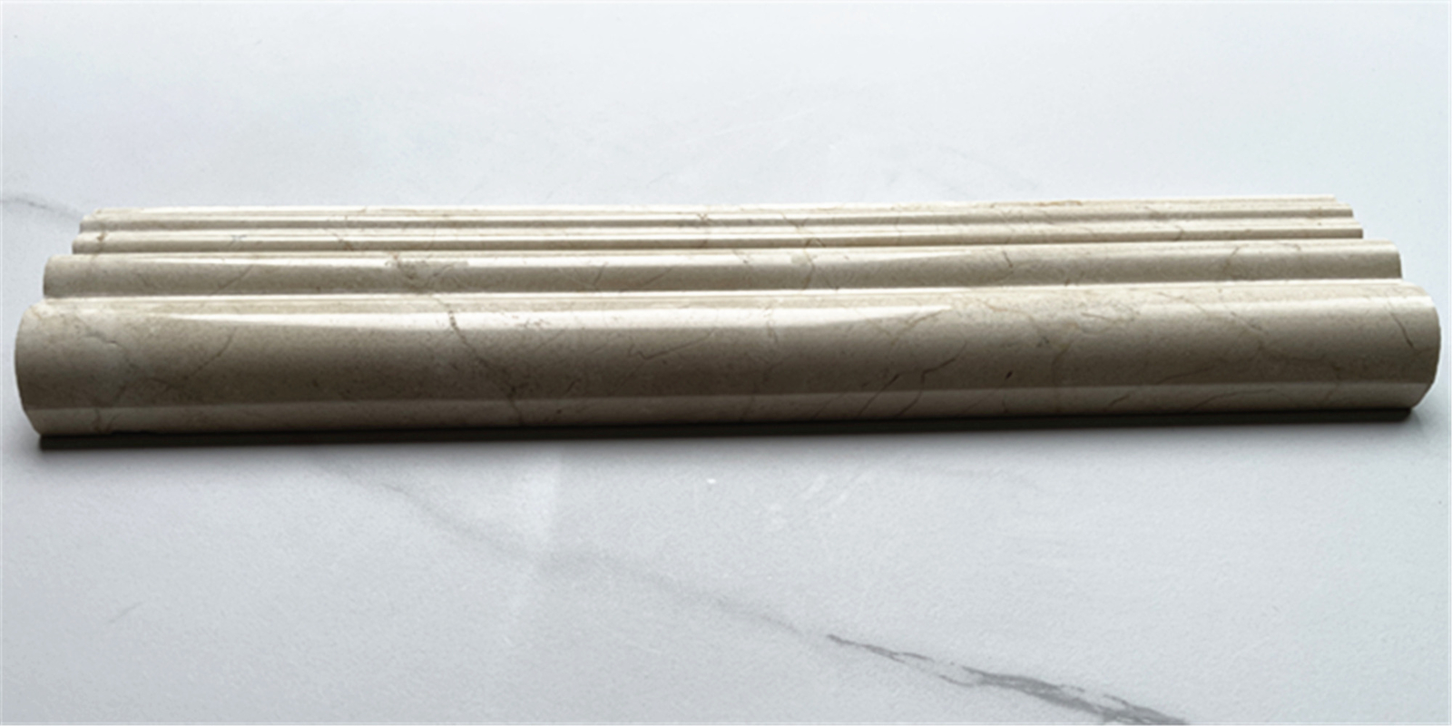 M14P Crema Marfil Marble 2-1/2×12 Chair Rail Trim Molding Polished