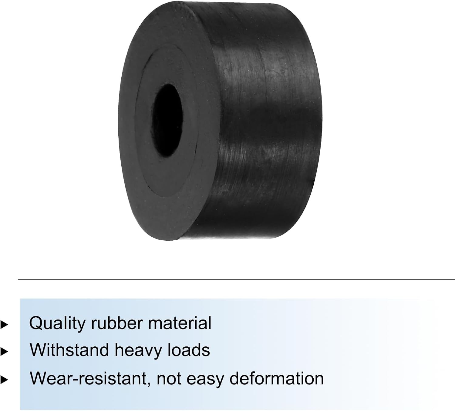 uxcell 36pcs Rubber Spacers 20mm OD, 6mm 20mmx6mmx10mm(OD*ID*Height), Black