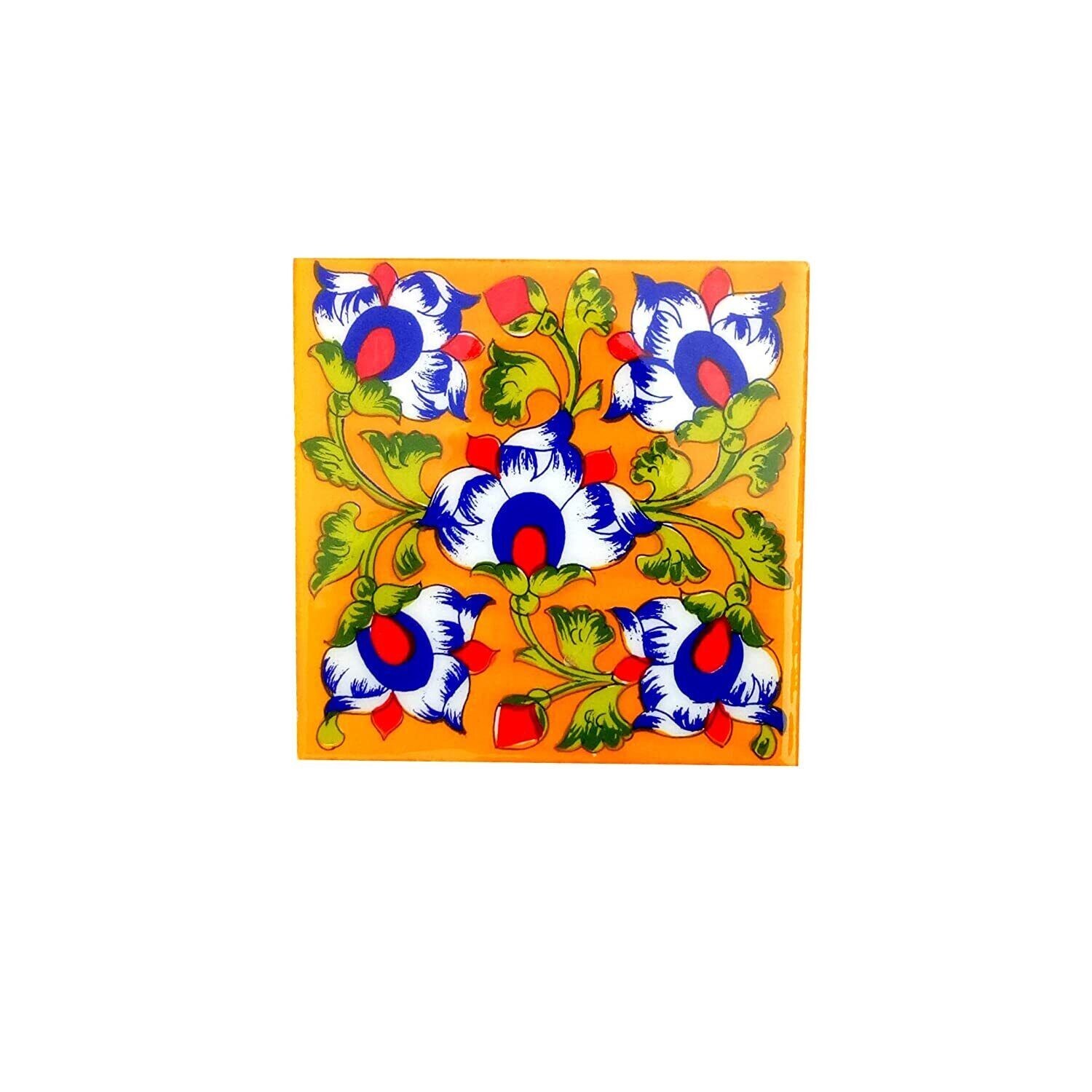 Set Of 4 Home Decor Tile Ceramic High Lighter Wall Bathroom Tiles 6 x 6 Inch