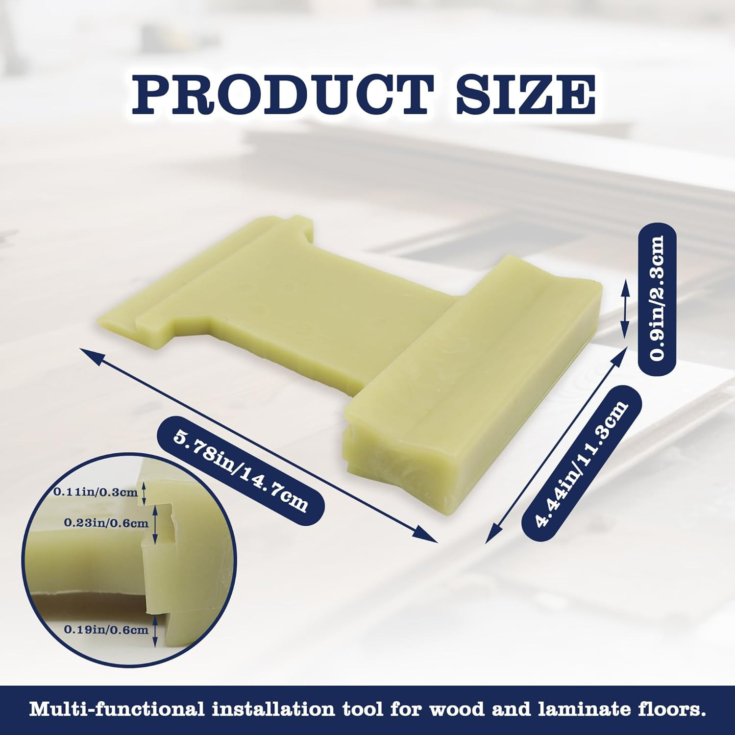 4 in 1 Laminate Flooring Tools, Nylon Tapping Block for Wood Floor Composite Bo