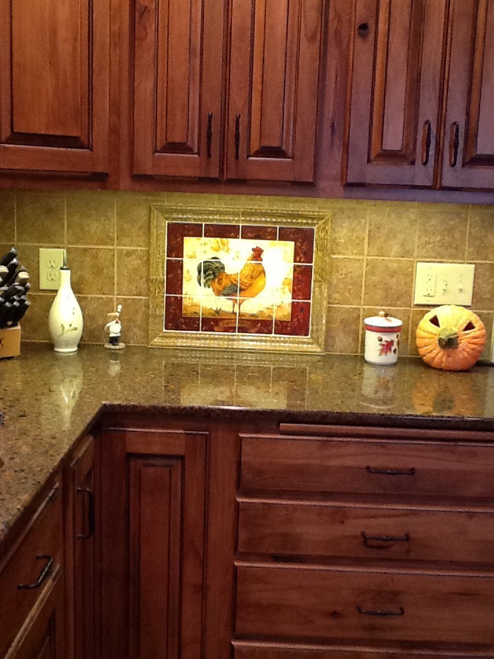 36x 24 Art Rooster Mural Ceramic Backsplash Bath Tile #322