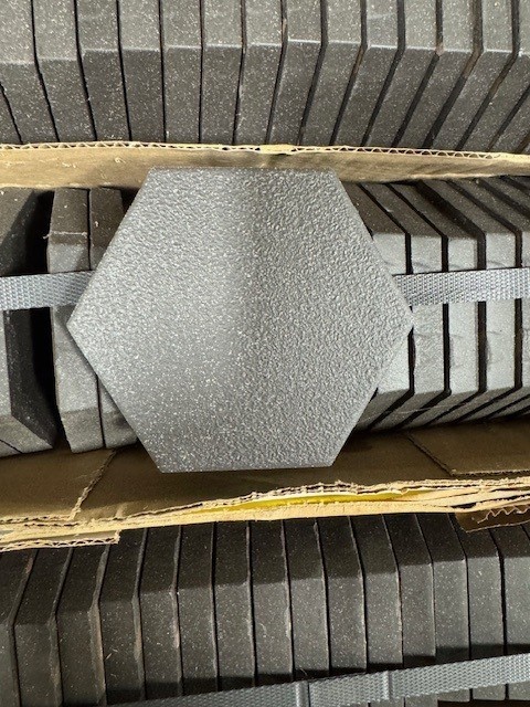 Hexalith Anthracite Hexagon Tile – 4” x 5” – ½” Thick – Commercial / Lab Grade –