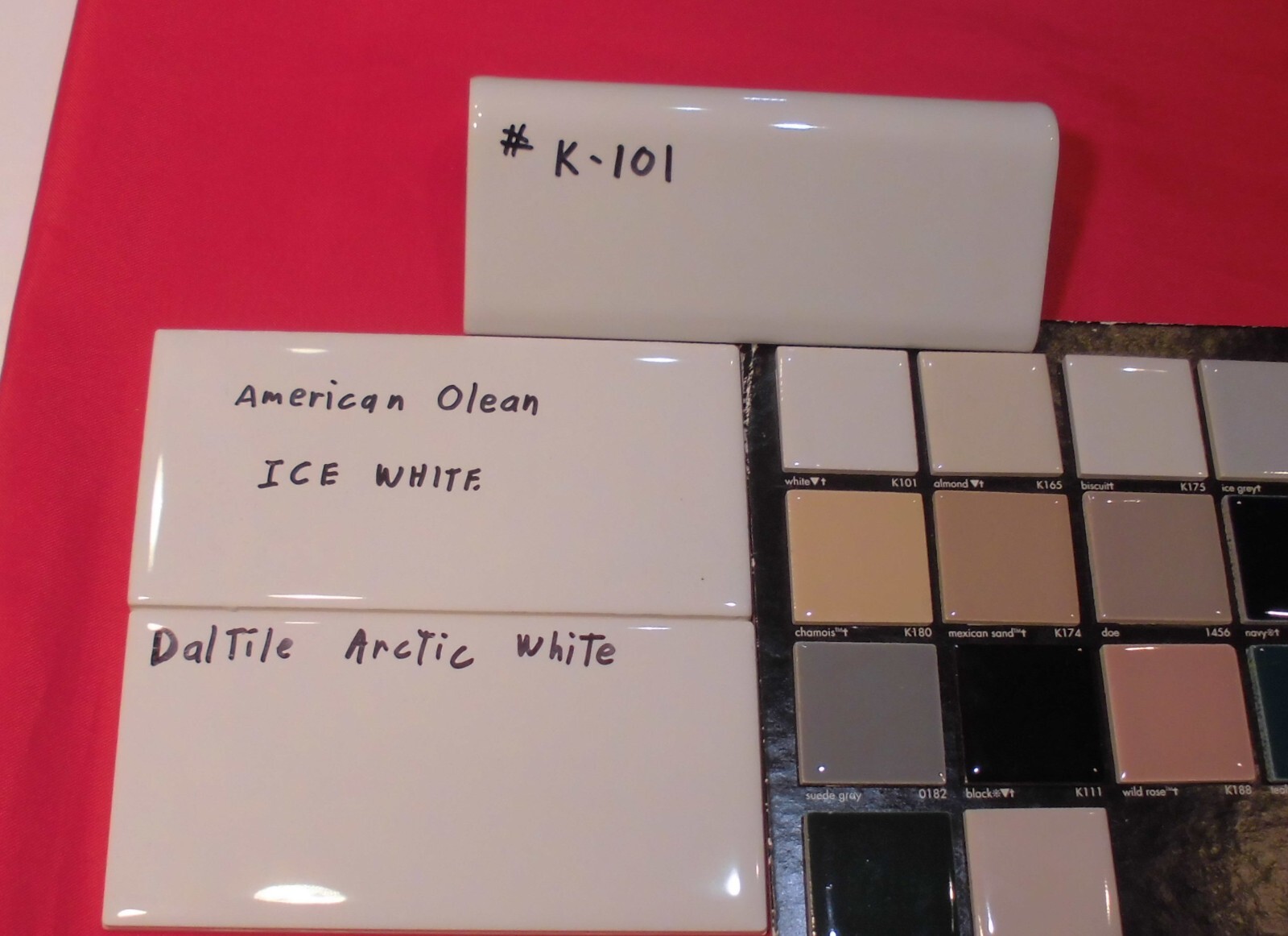 1 pc. Daltile #K-101 Kohler White: V – Cap Ceramic Trim Tile; Countertop Edging