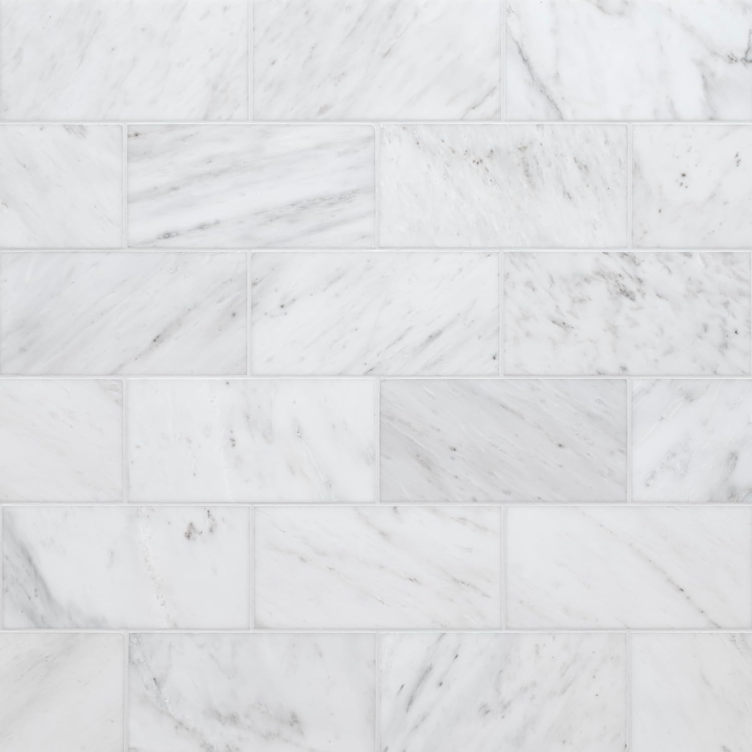 Arabescato Carrara 6×12 Honed Marble Subway Mosaic Tile for Elegant Flooring
