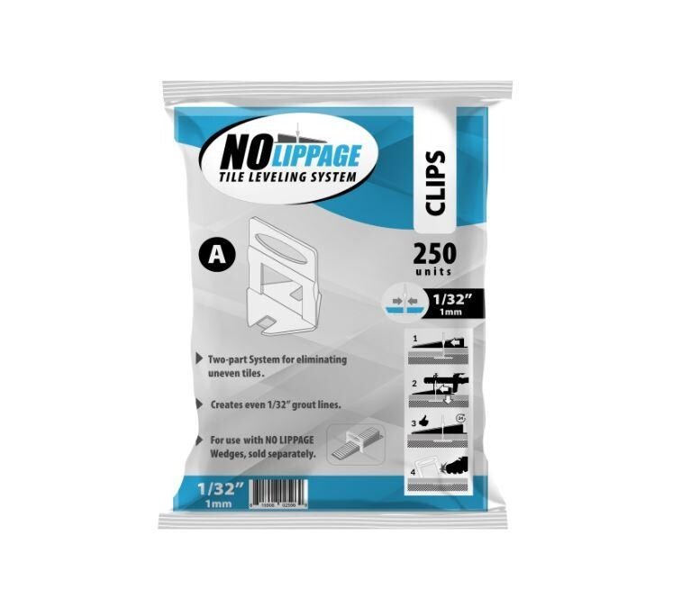 Tile Leveling System Clip Spacer 1/32″ – 1mm Box With 2000 units
