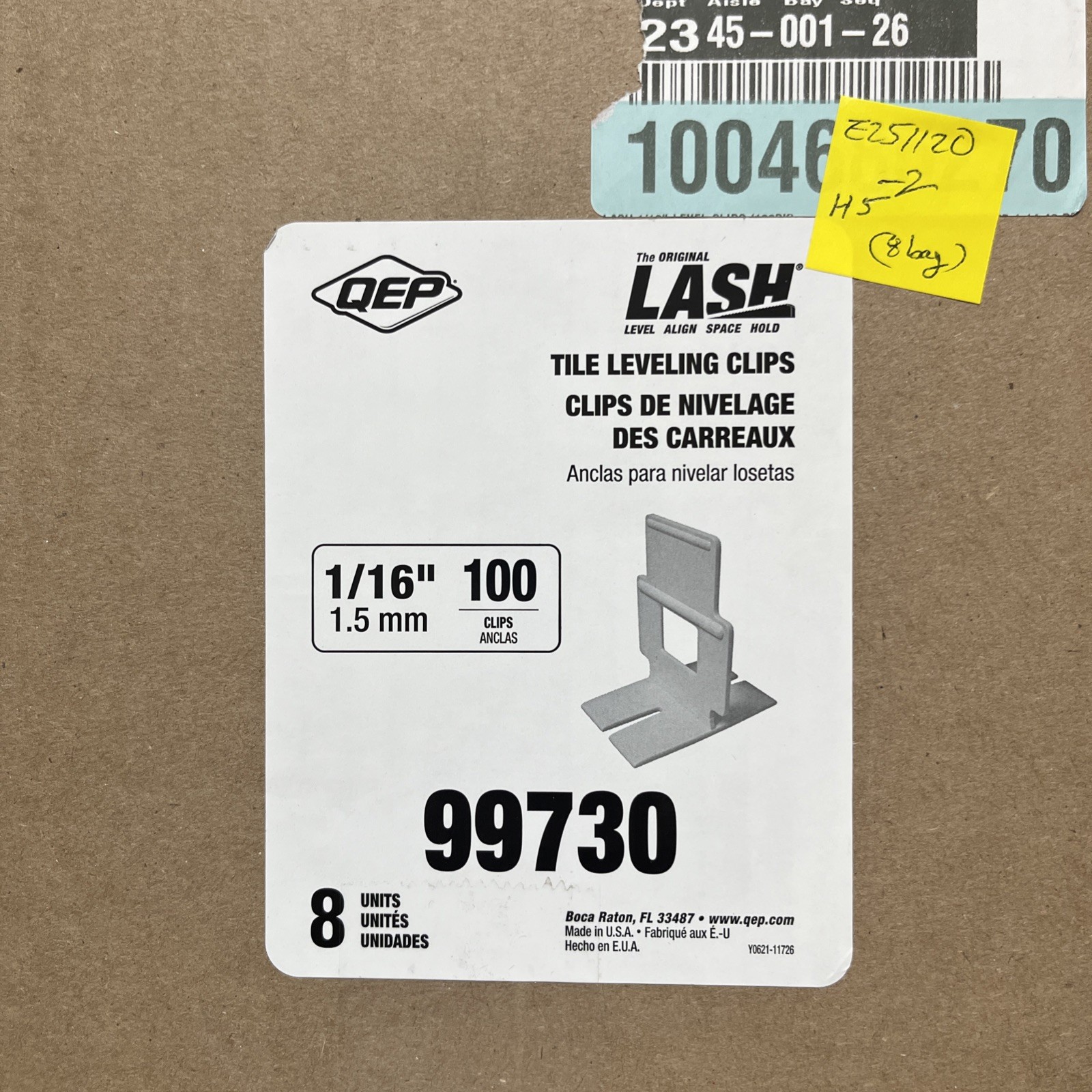 QEP LASH White 1/16 in. Clip Part A of 2-Part Tile LevelSystem(8BAG of 100clips)