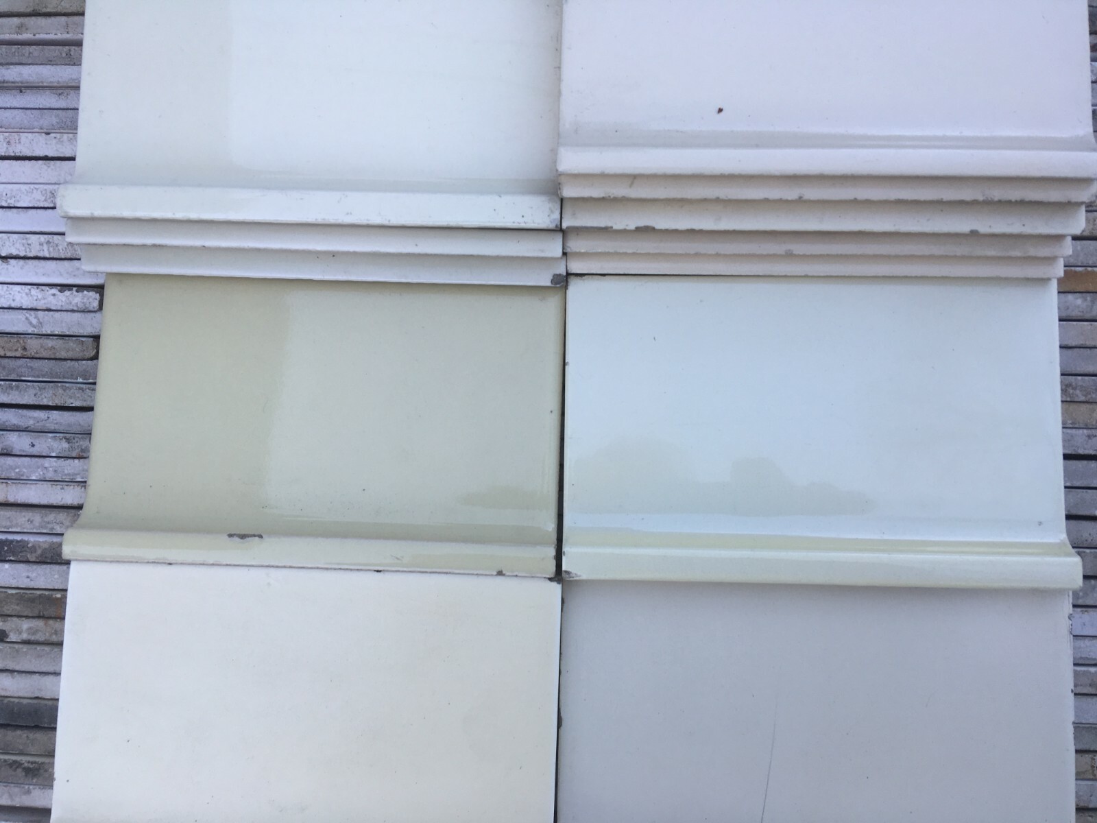 matching Cove Base Tile Blue Green Pink Yellow Tan Black Grey 3 3/4 or 4 1/4 x 6