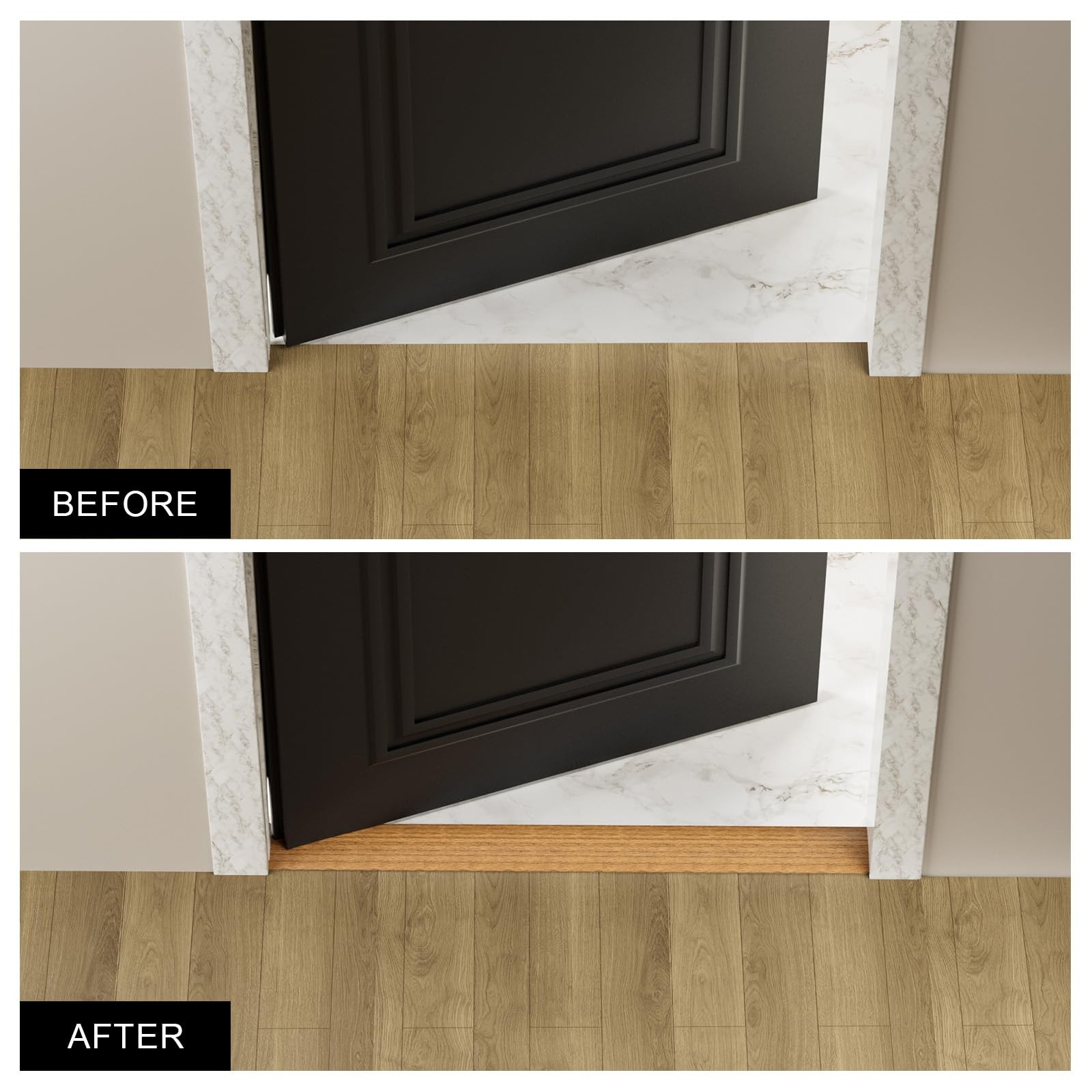Floor Transition Strip for Carpet to Tile, Yellow, 4′ x 1.57″