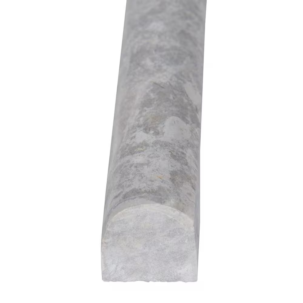 Fantasy Gray Pencil Molding 0.75 In. X 12 In. Polished Marble Wall Tile 1 Lin. F