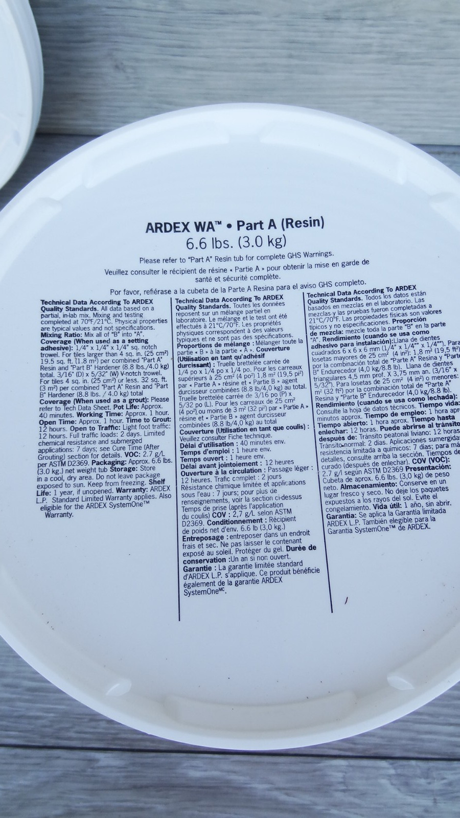 ARDEX WA EPOXY GROUT & ADHESIVE 38699 CARAWAY 39 PART A & B for All Tile & Stone