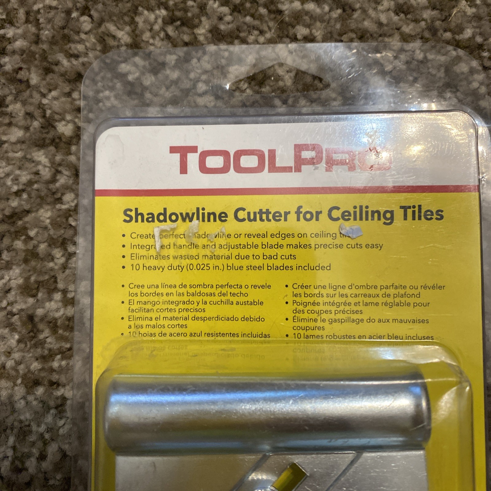 ToolPro Shadowline Cutter for Ceiling Tiles NIB SEALED Tool DIY Home Improvement