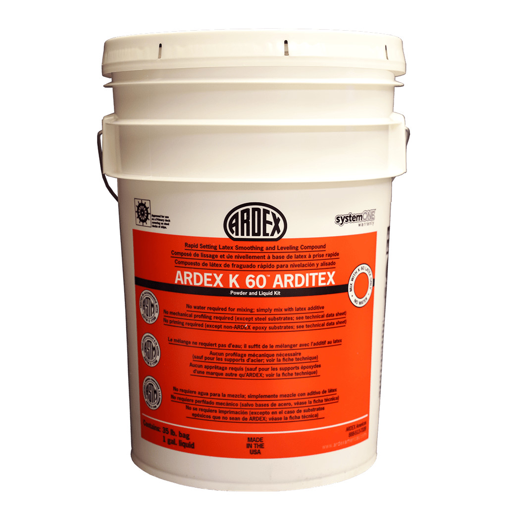 Ardex K 60 Arditex Rapid Setting Smoothing Leveling Compound​​​​​​​​​​ in a Pail